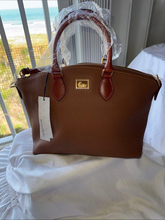 Dooney & Bourke Handbags - NWT - Dooney & Bourke Dillon Satchel Caramel Pebbled Leather.